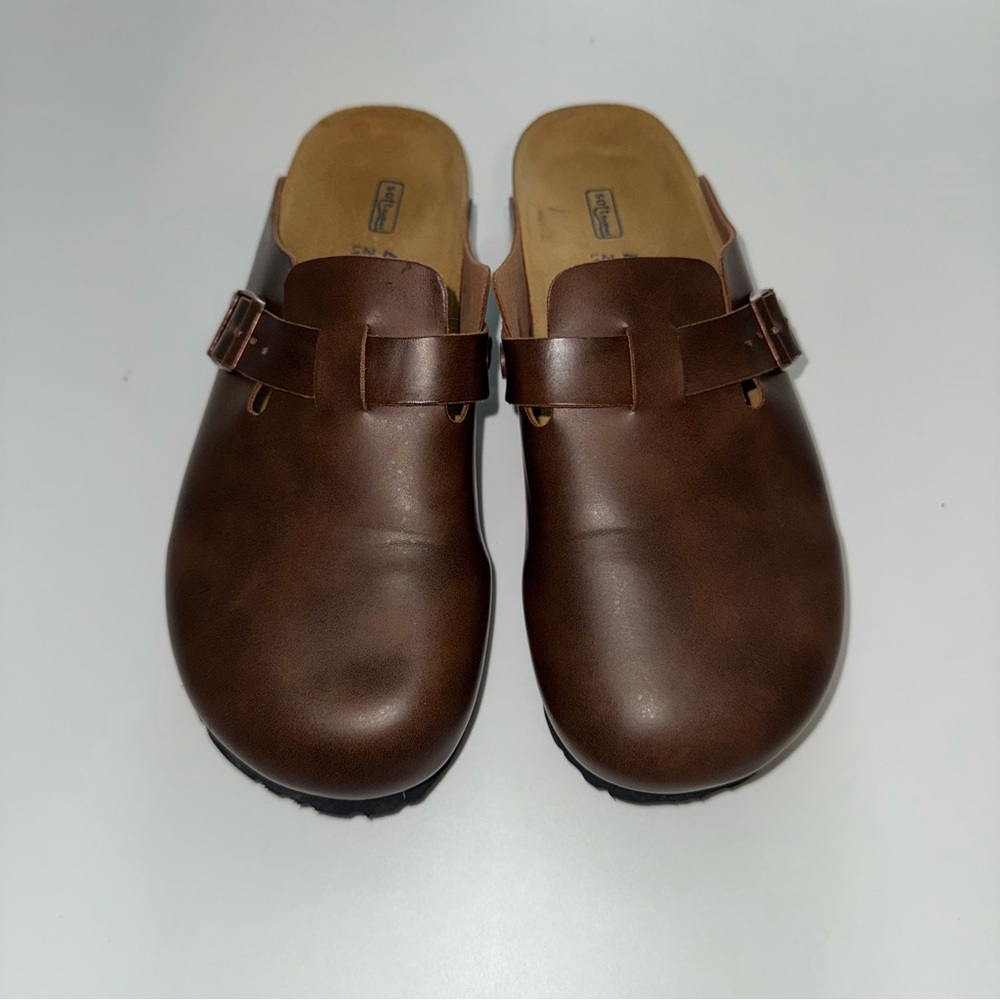 Boston Style Slip-On Clogs | Oiled Leather Look | Nearly Unworn